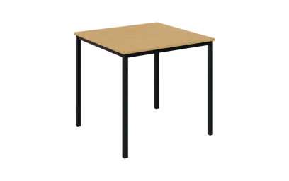 JPT 80 Jídelní stůl 800 x 800 mm, deska javor horský / podnož černá